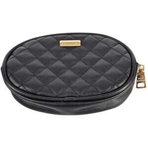 STEVE MADDEN WOMEN'S QUILTED PATTERN LEATHER FANNY PACK WITH BACK BELT LOOPS